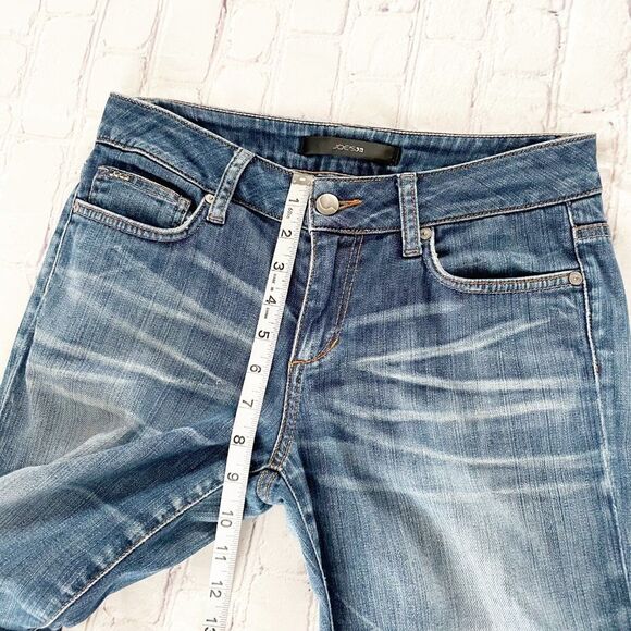 Joe's Slim Boot Medium Wash Low Rise in Honey Fit Straight Jeans 27 - Picture 6 of 9